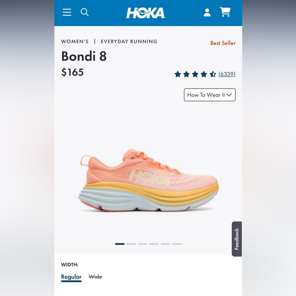 Bondi 8 Hokas size 7